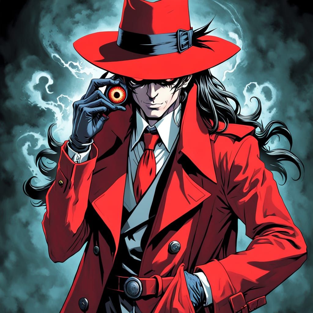 Alucard Hellsing Graphic Novel Cover in Pop-Art Style