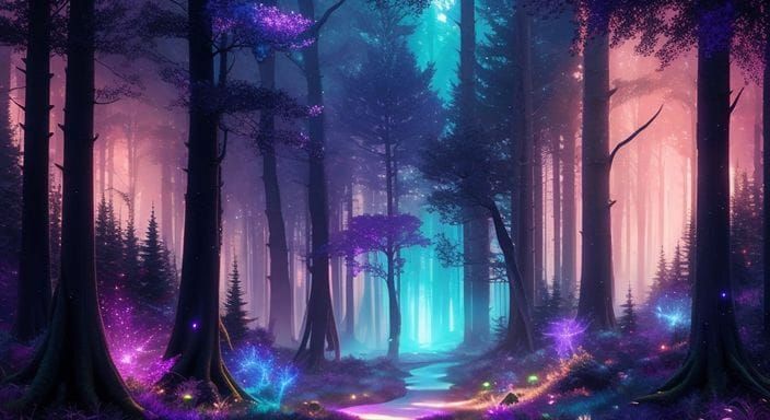 Enchanted Path Through the Fae Woods