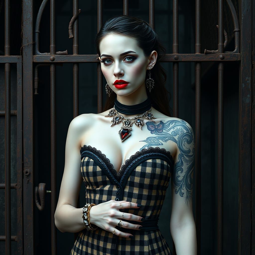 Majestic Vampire Mistress in Dark Fantasy Couture