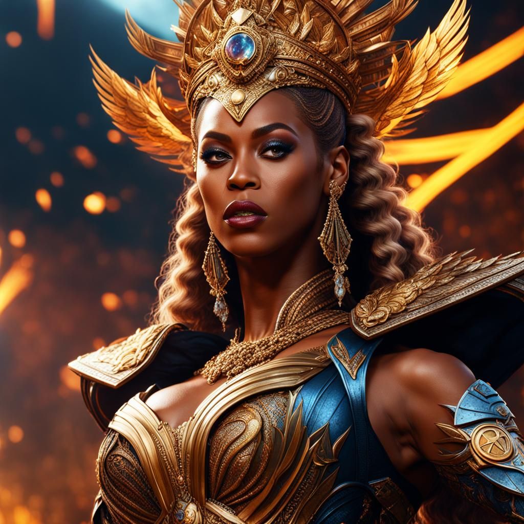 Beyonce in War: Detailed Matte Painting