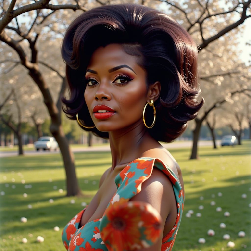 Ethereal Mod Goddess in Floral Bloom