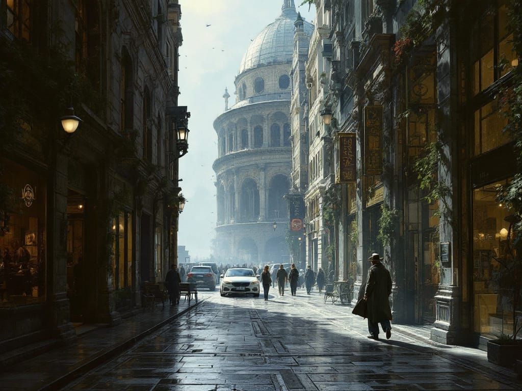 Epic Sci-Fi Landscape Art in Digital Painting Style