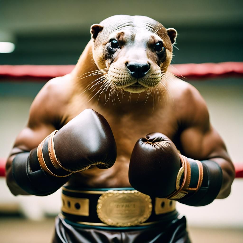 Otter Boxer Wins Championship in Dreamy Portrait