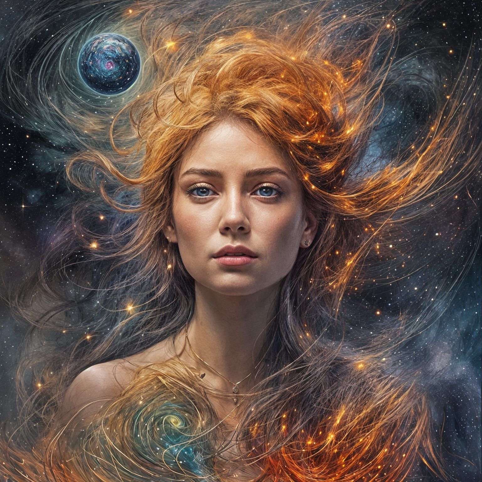 Celestial Woman: A Cosmic Portrait of the Universe