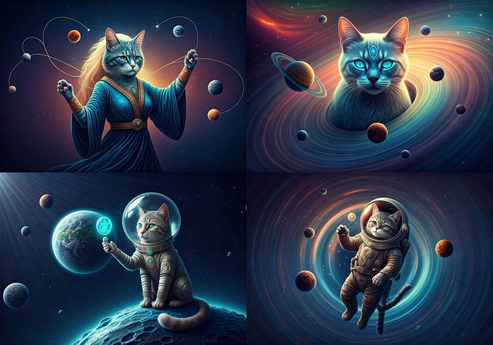 Cosmic Cat Herds Planets with Space Magic