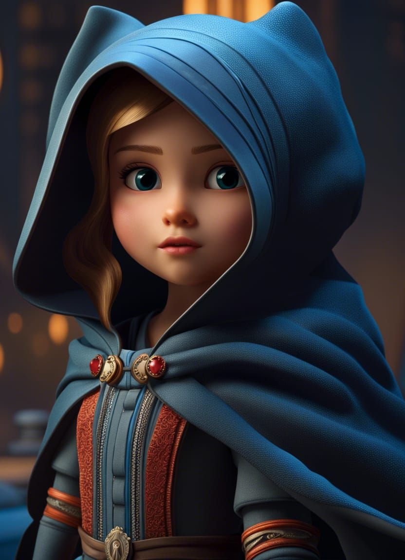 Adorable Baby Ahsoka Tano in Pixar Style