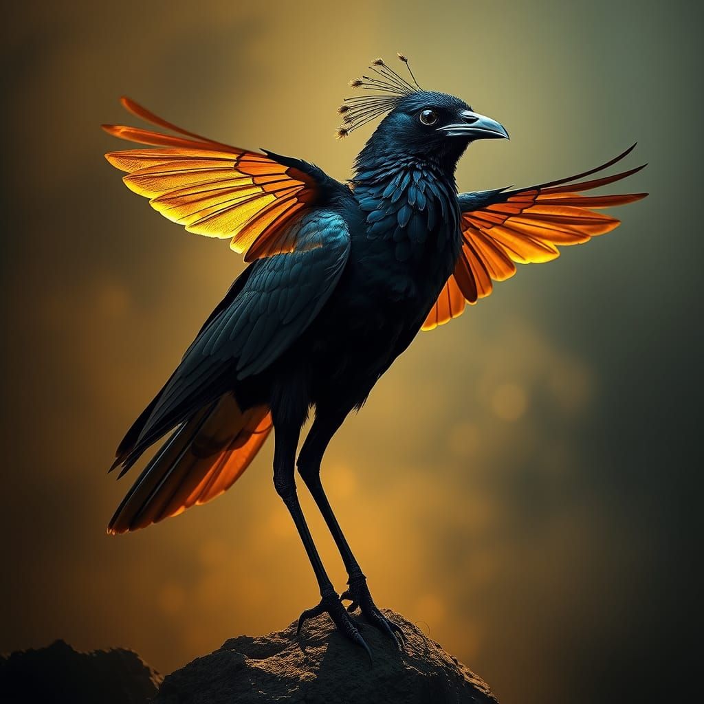 Majestic Hybrid Creature in Hyperrealistic Landscape