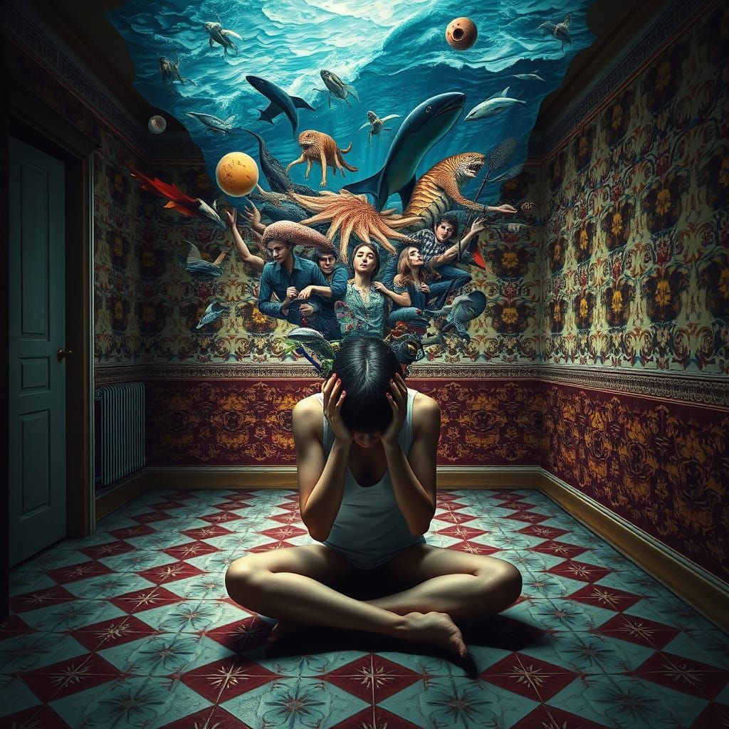 Distressed Mind: Hallucinatory Storm of Psychosis