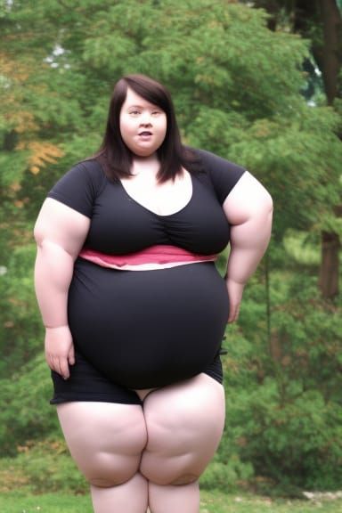 Chubby Woman in Dark Academia Style