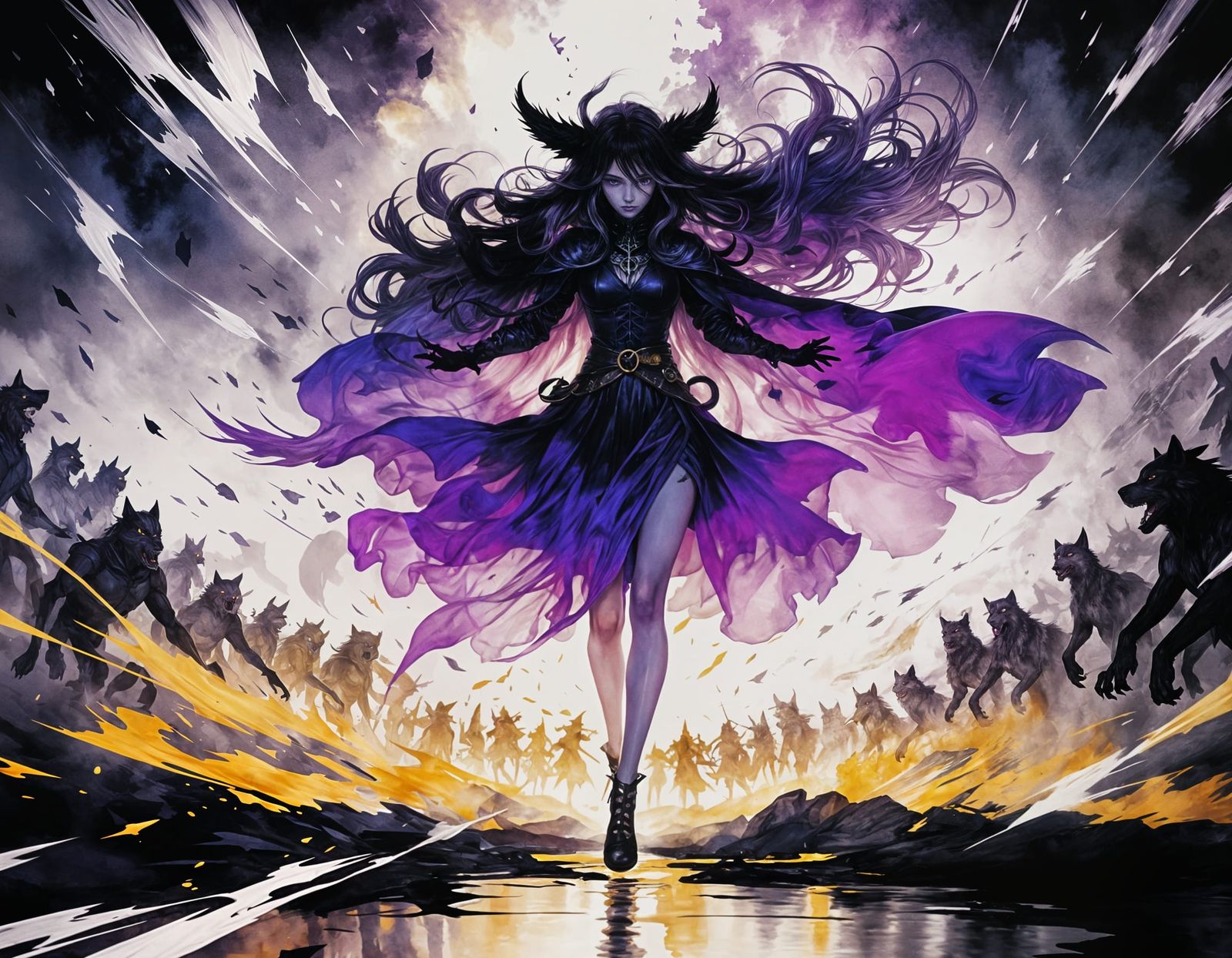 Studio Trigger Inspired Anime Witch Battles Dark Werewolves...