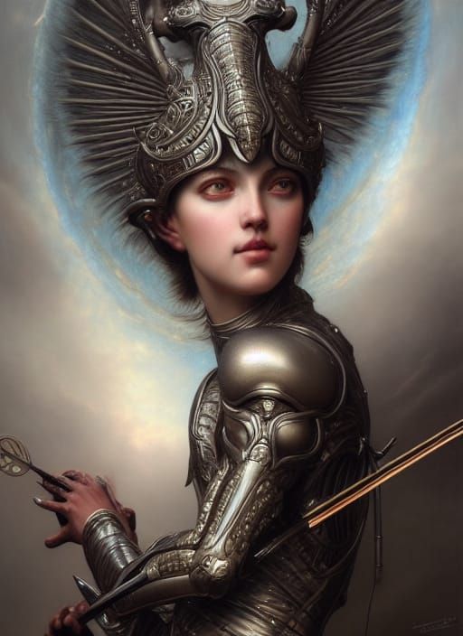 Detailed Sagittarius in Hyper-Realistic Airbrush Art