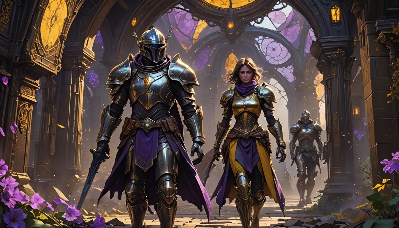 Sci-Fi Knight Errant: Dark Fantasy Concept Art