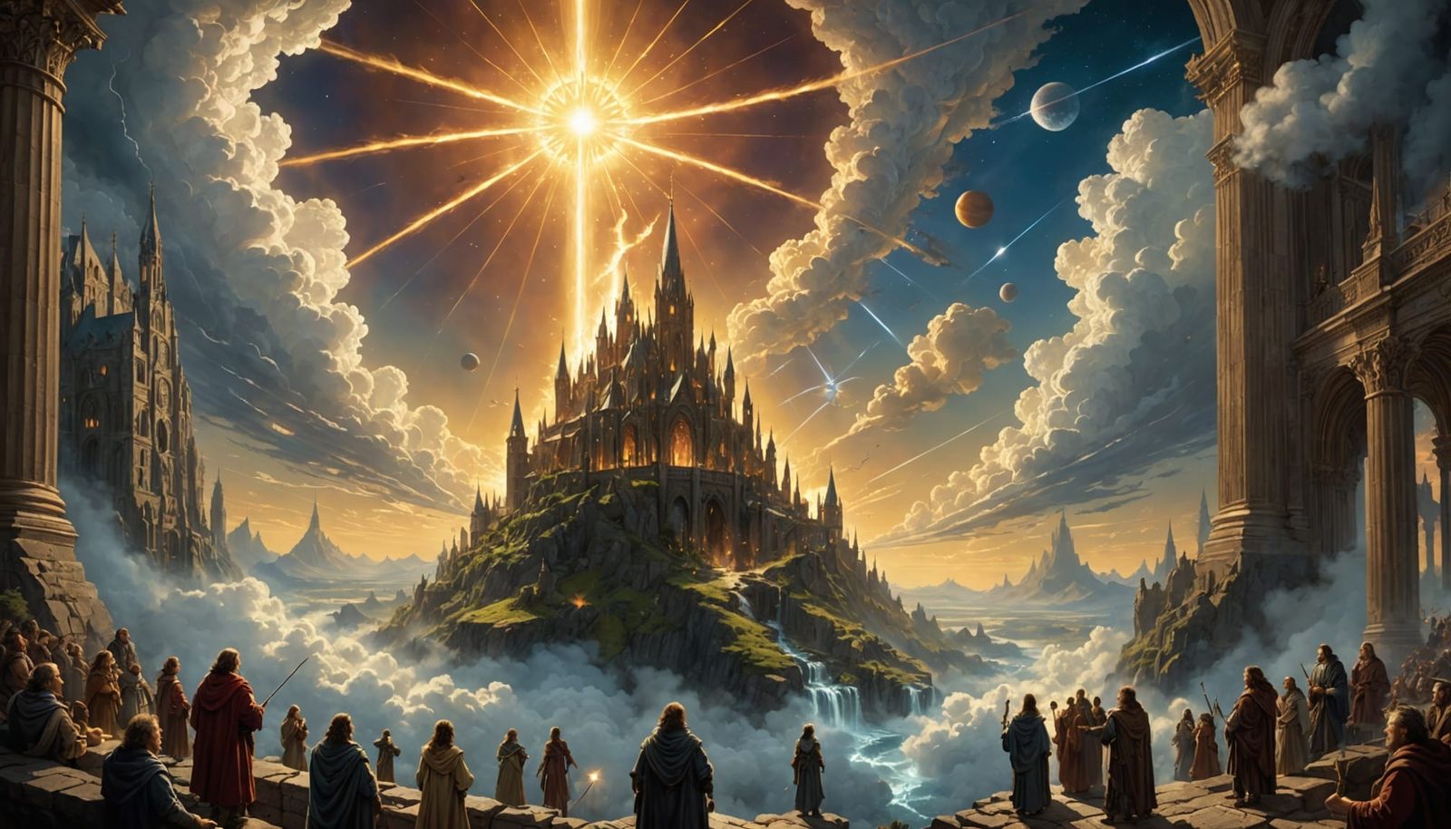 Radiant Celestial City in Divine Light