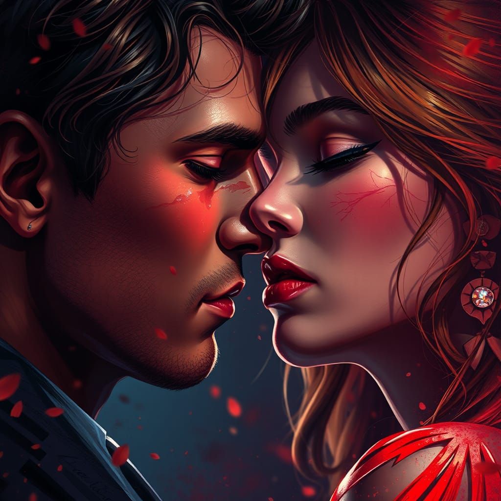 Hyperrealistic Broken Heart in Splash Art Style