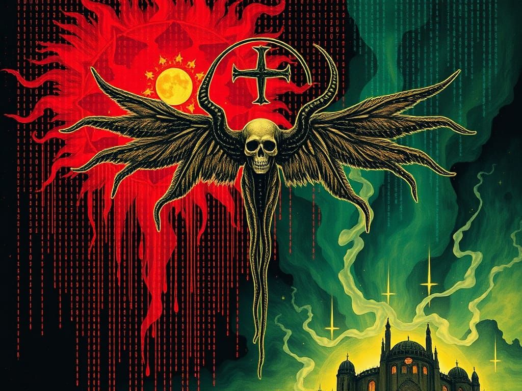 Matrix Code Satan in Eden as Gauguin Art