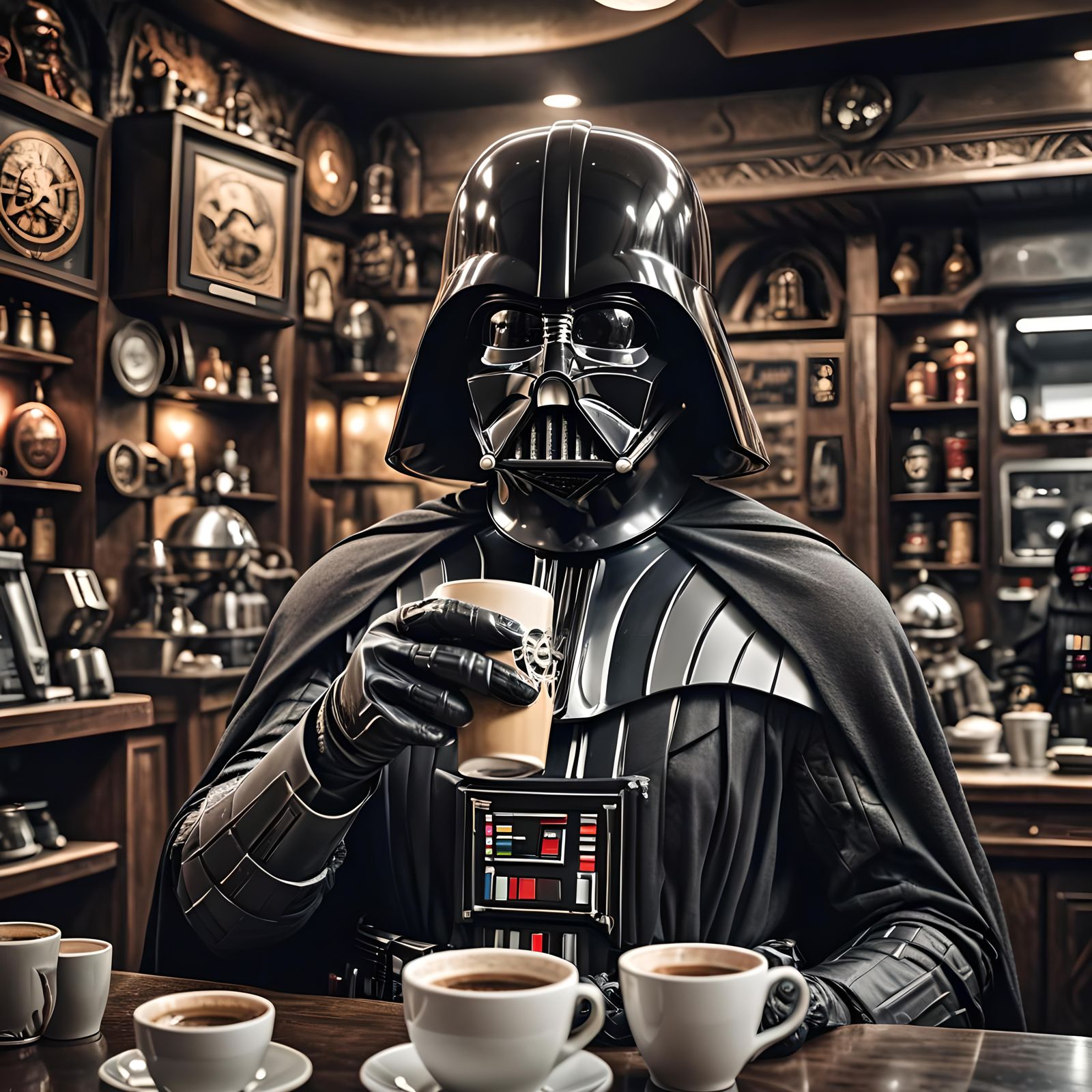 Darth Vader Sipping Coffee on Arrakis