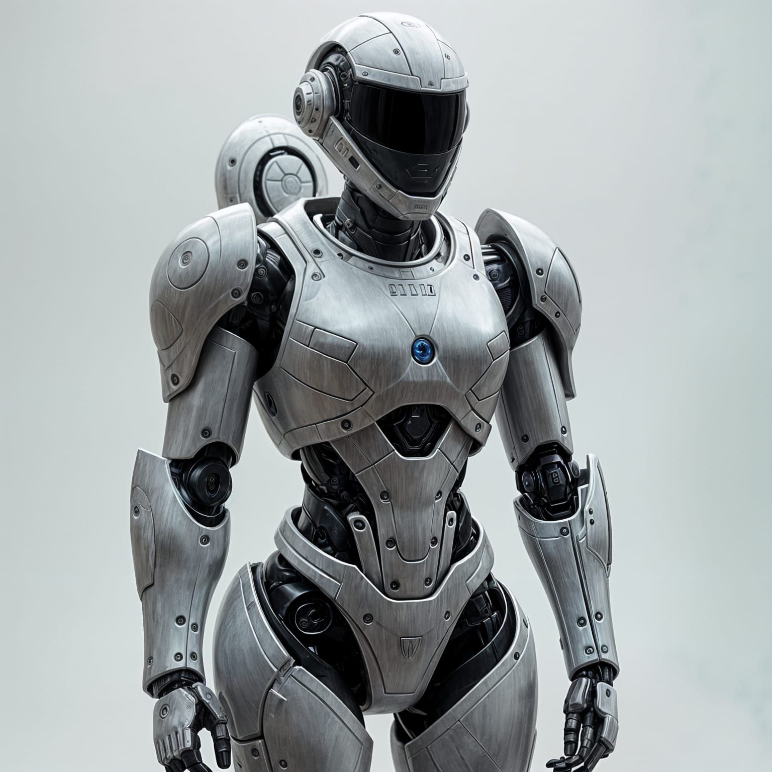 Futuristic Robot Soldier in Photorealistic Style