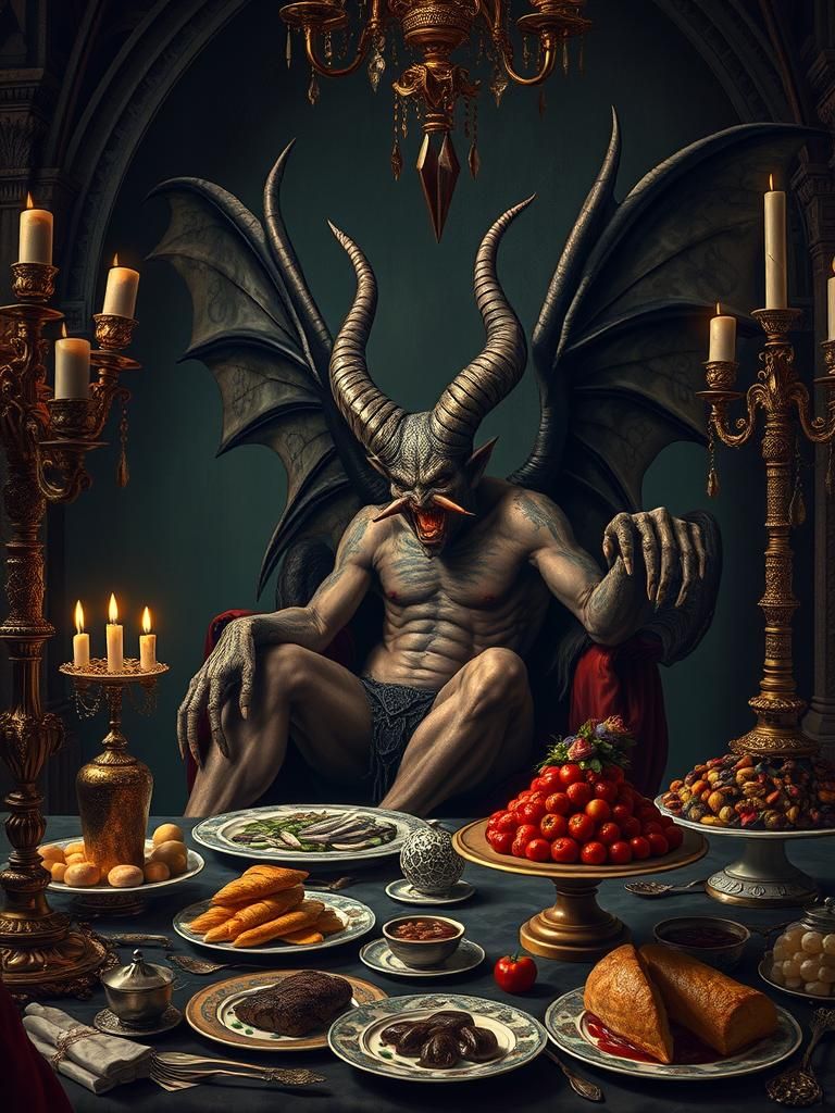 One of the seven deadly sins - Gluttony imbodied in Beelzebu...
