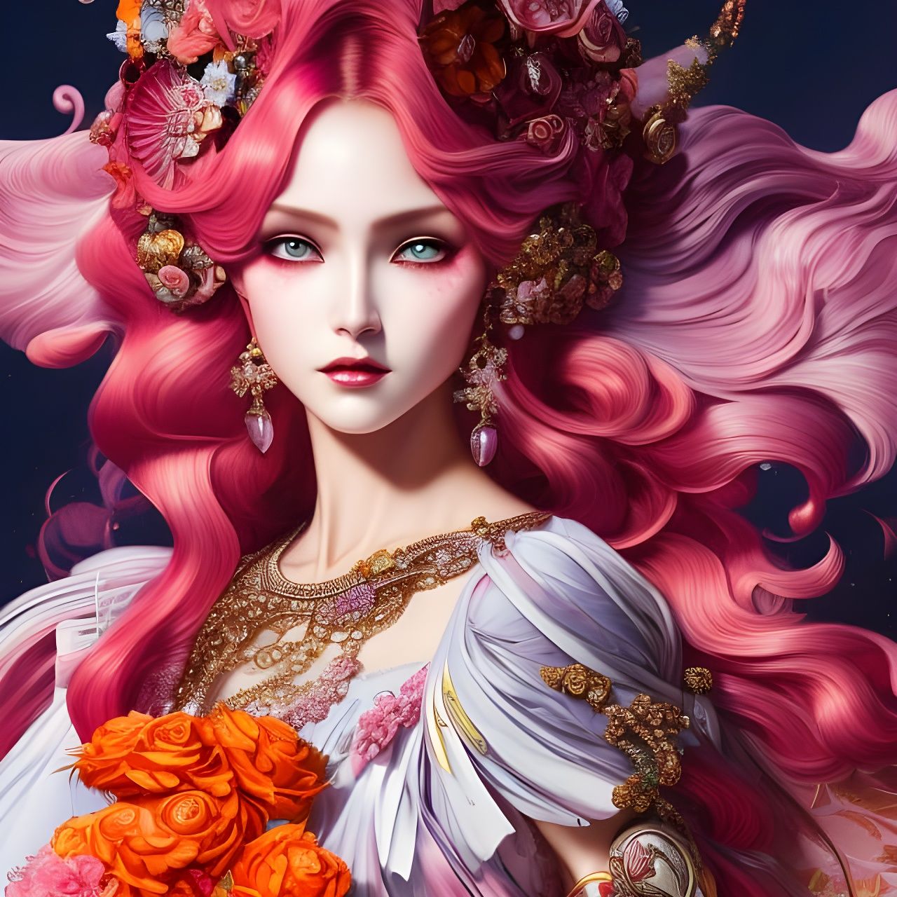 Streetwear Queen in Cybercore Style