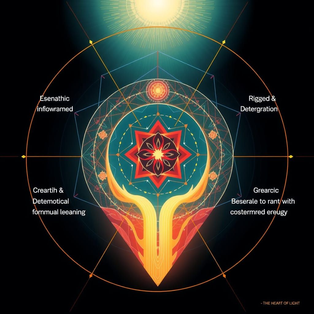 Empathetic Resonator in Vibrant Light Art