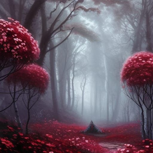Gothic Fairytale Garden with White Roses