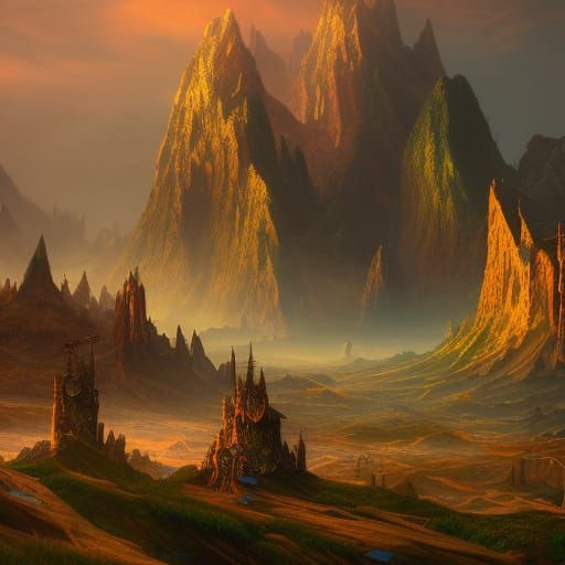 Fantastical Matte Painting in Deep Color