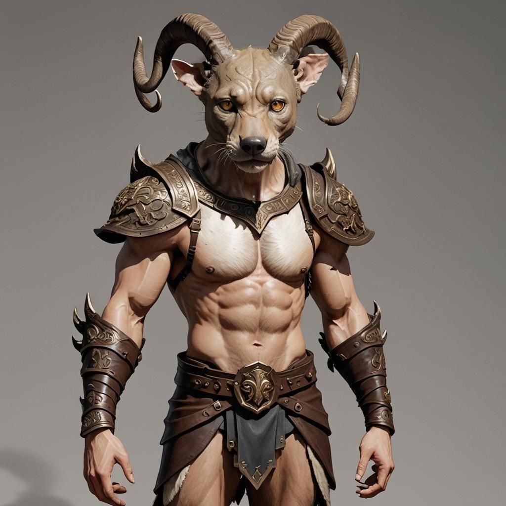 Satyr Paladin in Feywild Armor