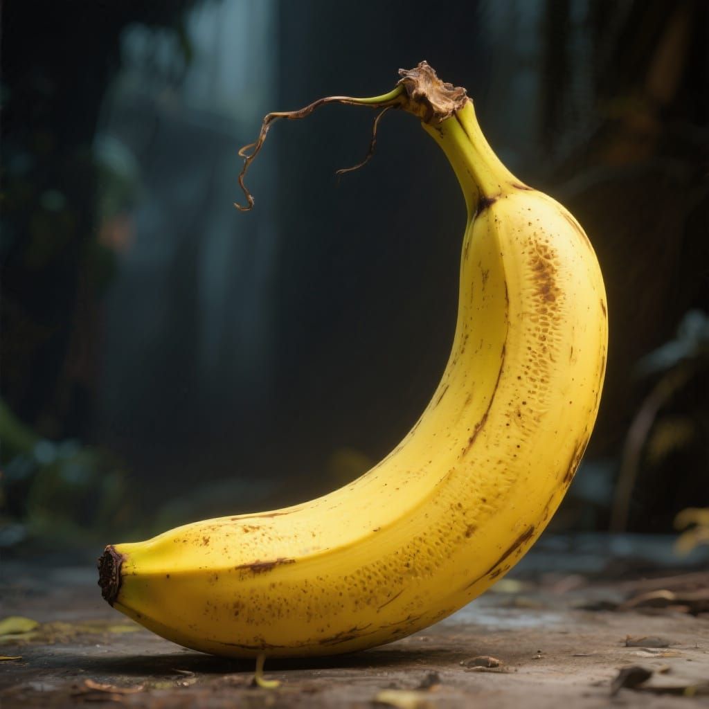Hyperrealistic Banana Close-Up in Cinematic Style