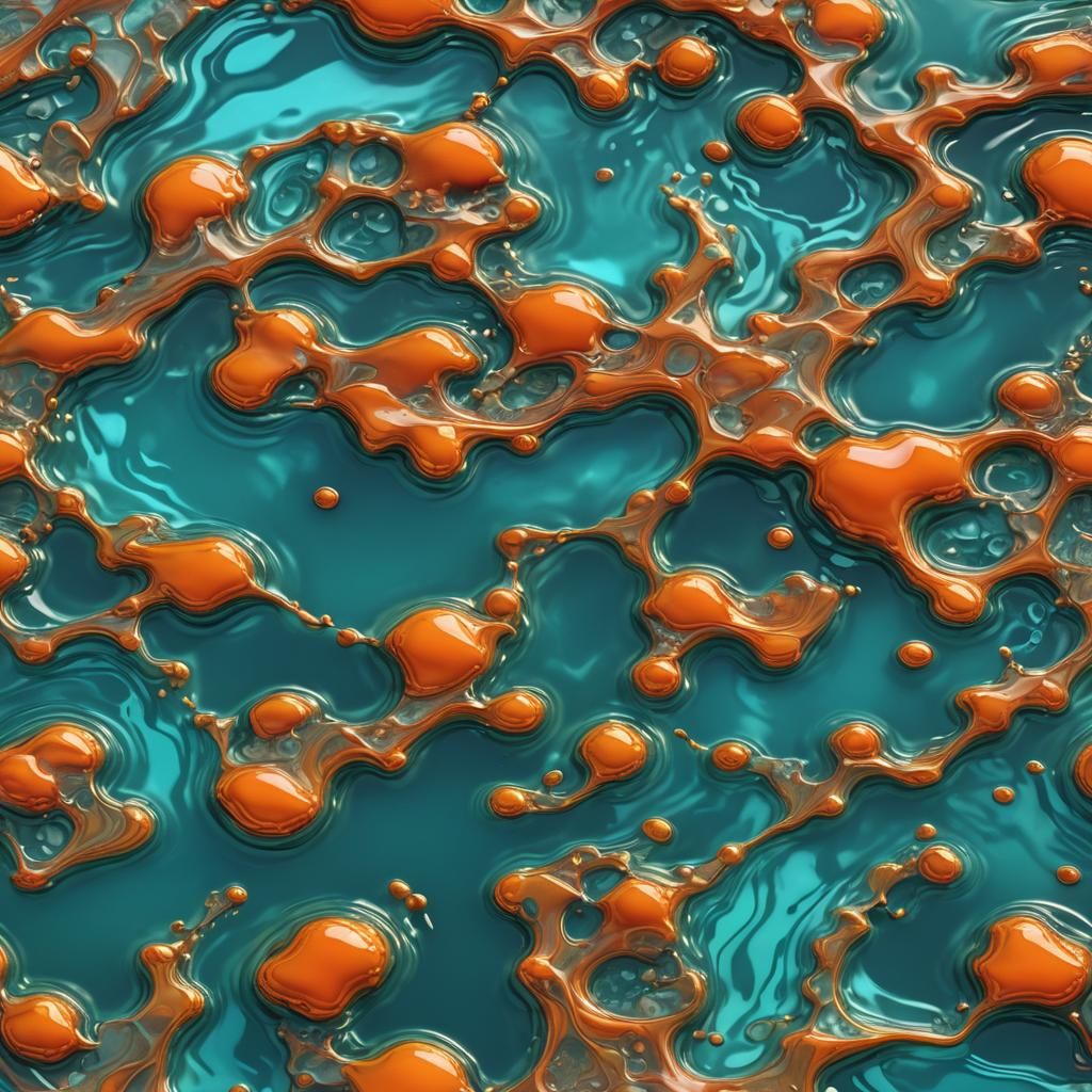 Wax on Rippling Water: Hyper-Realistic Digital Art