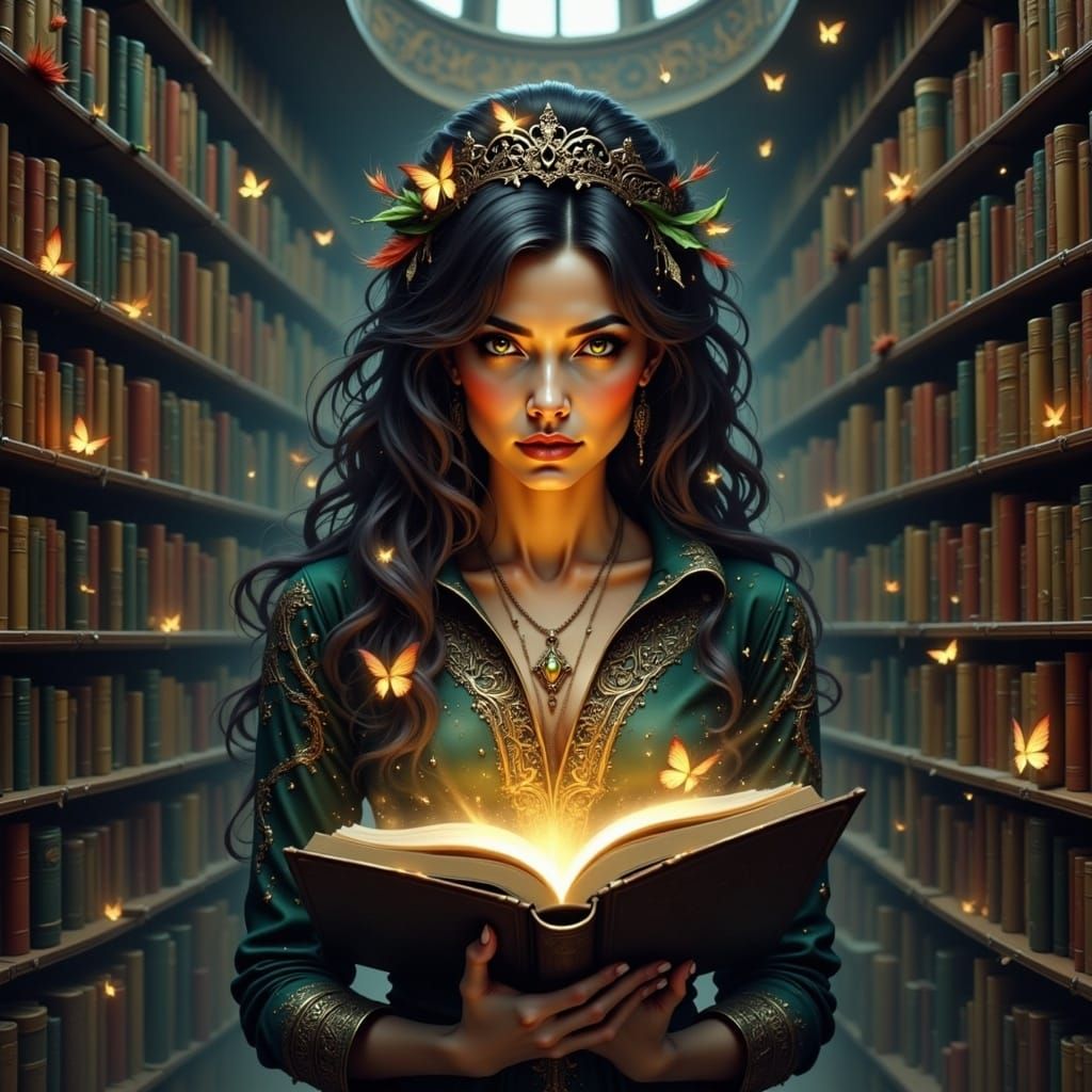 Woman Uncovers Forbidden Knowledge in Ancient Book