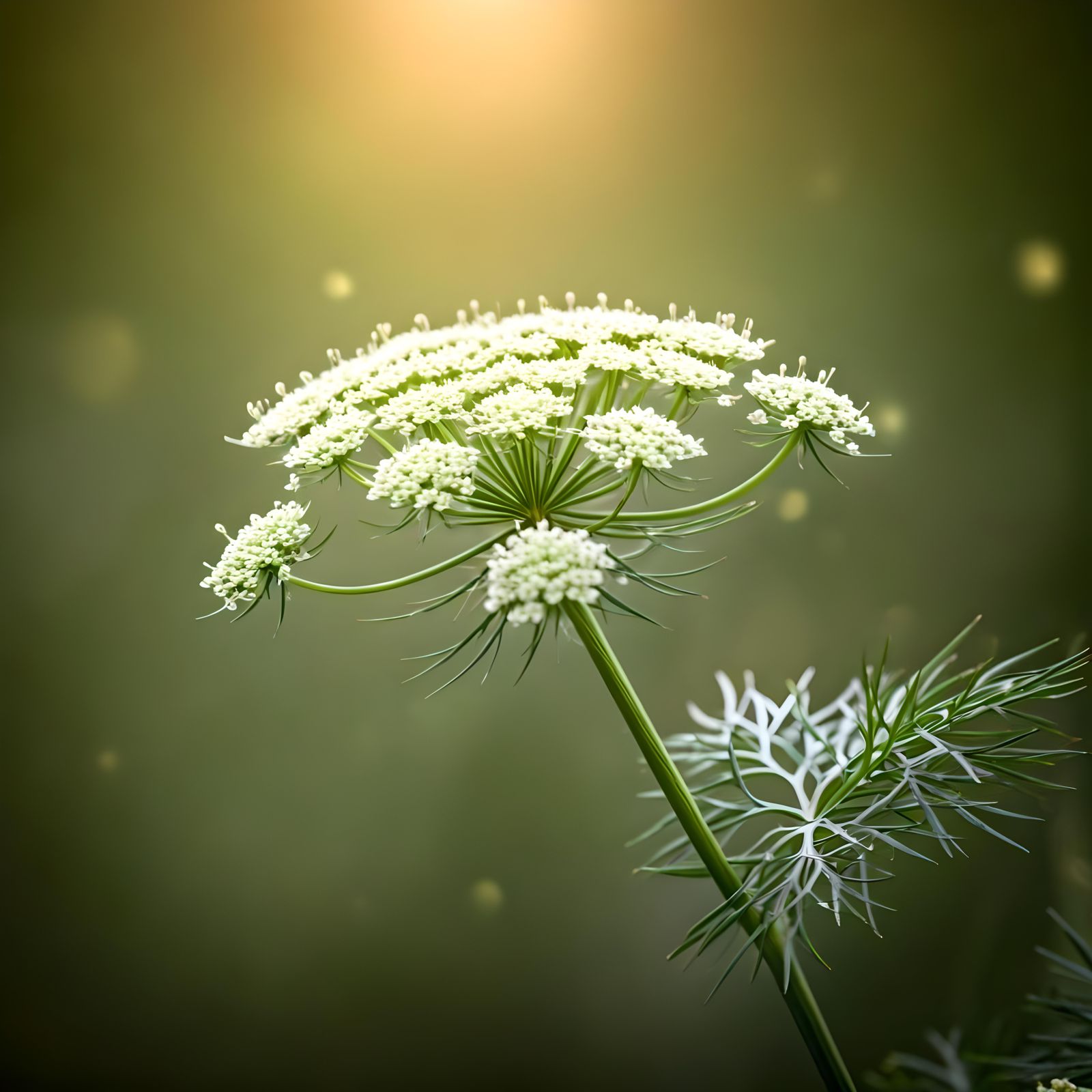 Anise Plant in Morning Light: Botanical Photorealistic Art