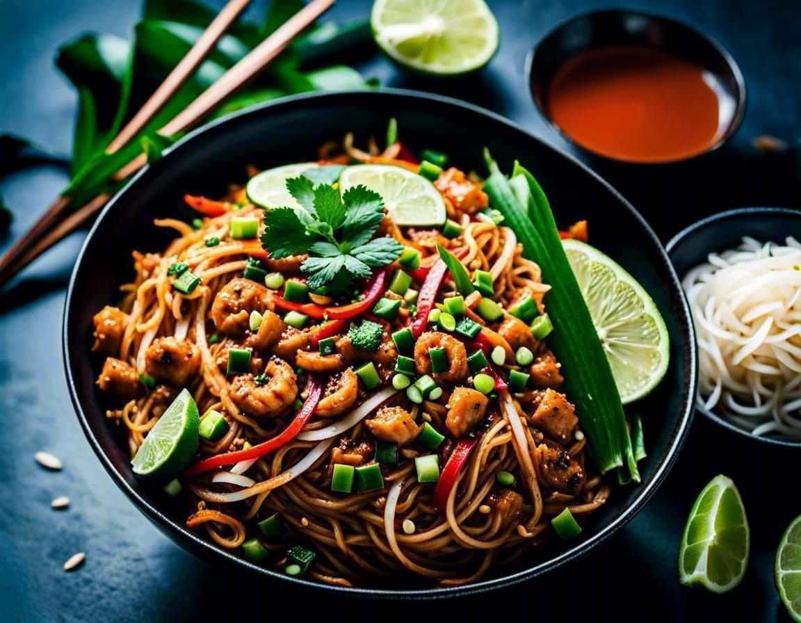 Detailed Macro Photograph of Spring Rolls