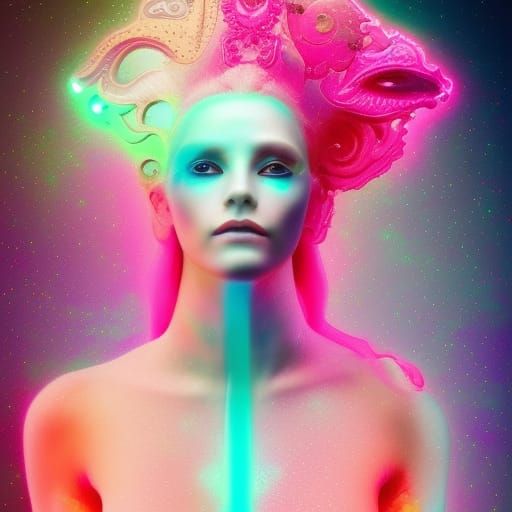 Surreal Monster Landscape in Giger Style