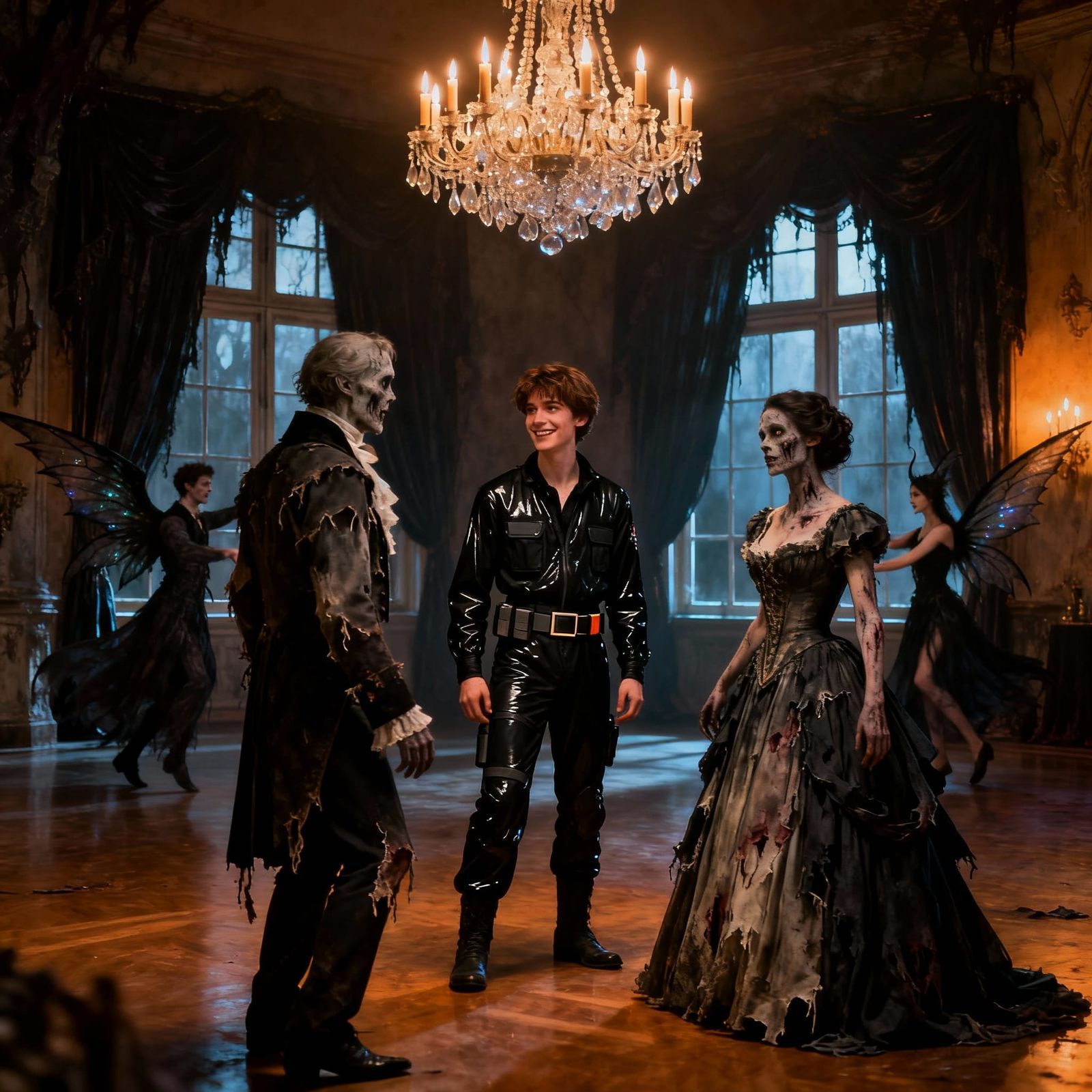 Gothic Ballroom: Human Meets Undead Couple & Fey