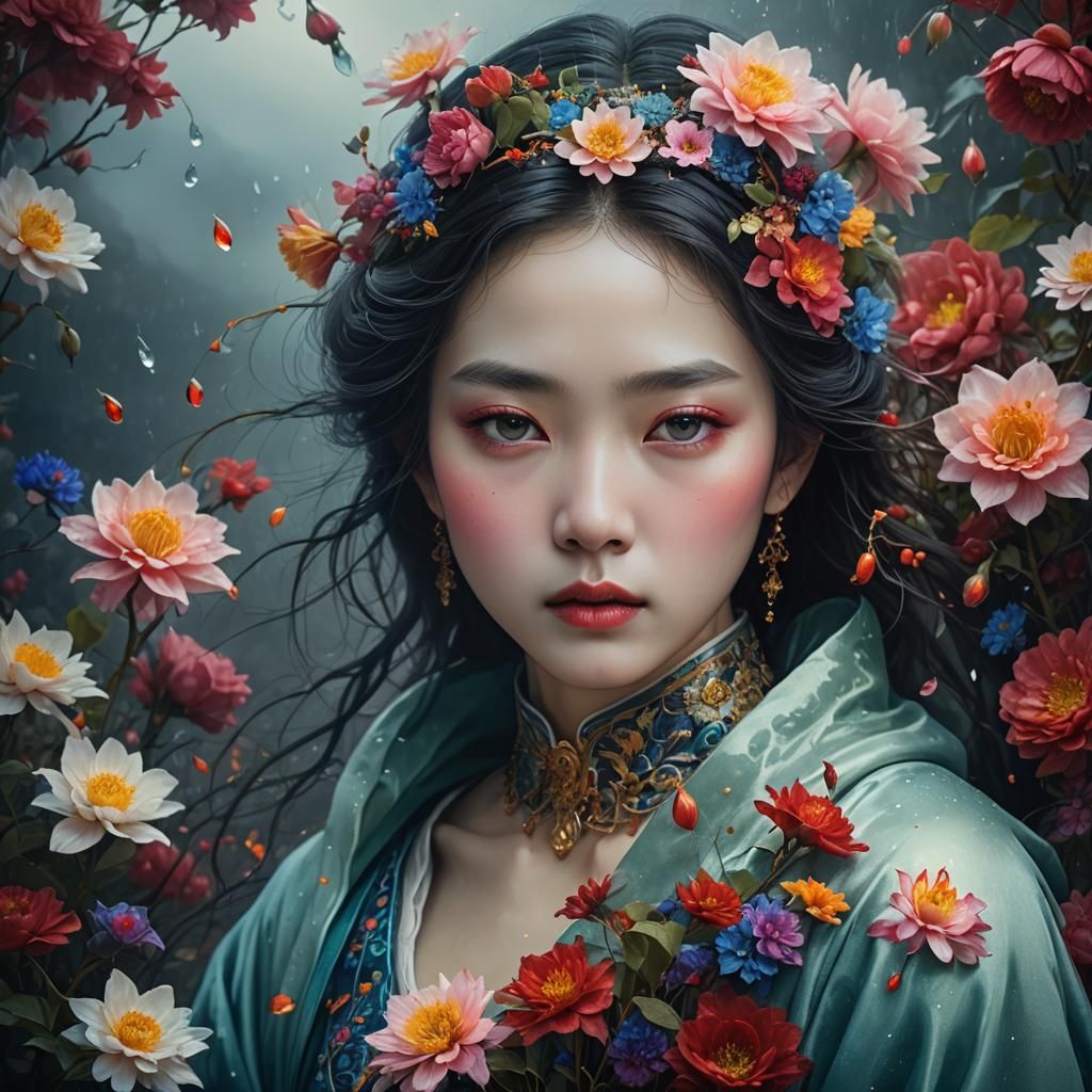 Dreamlike Portrait in a Classical Art Style