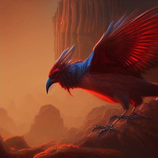 Fantastical Devil Bird Concept Art