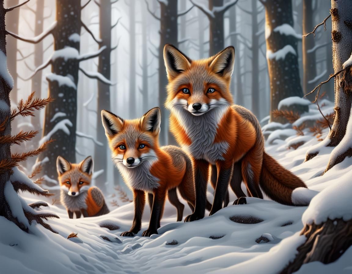 Cute Foxes