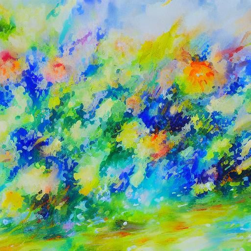 Fluid Art Cells in Gouache and Watercolor Style