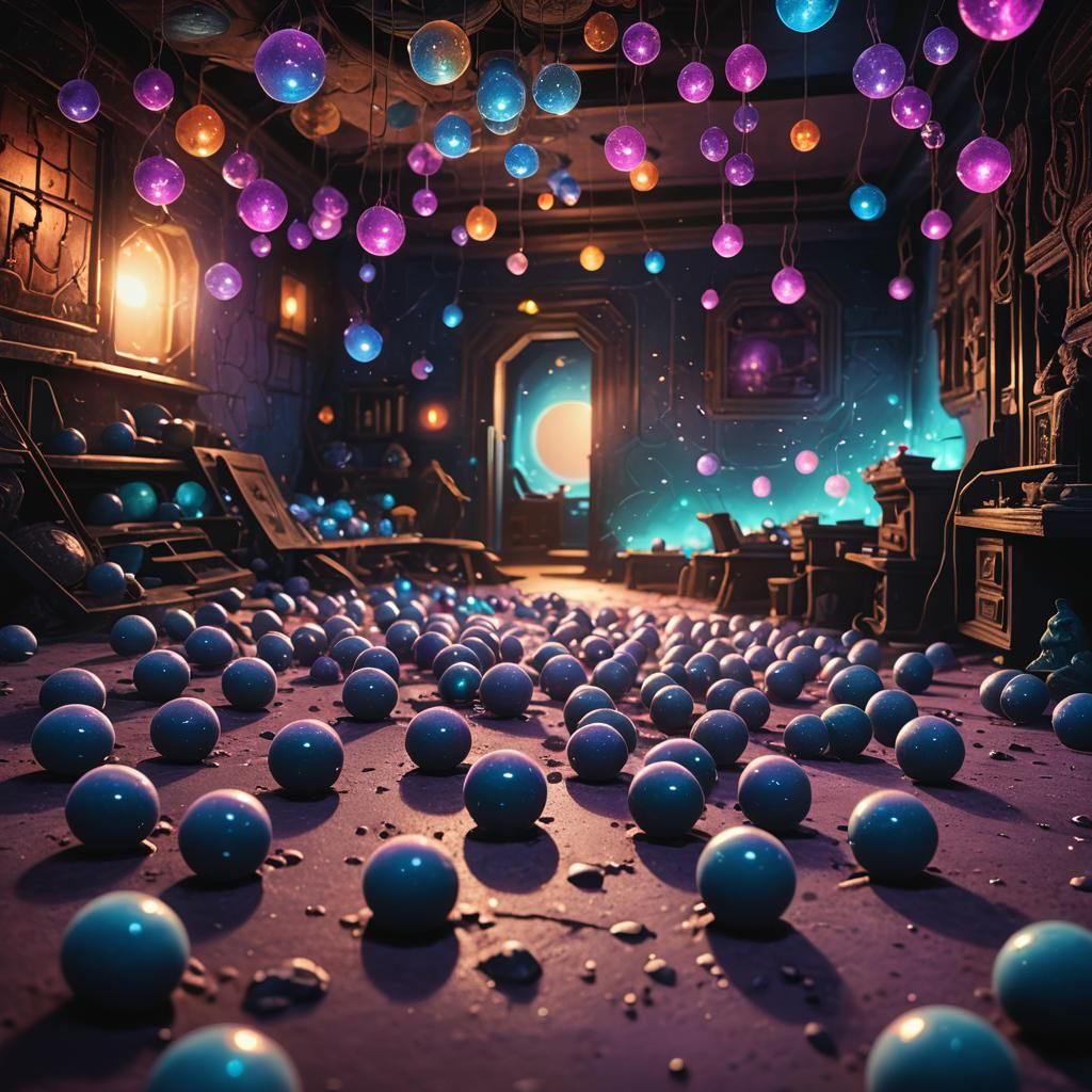 Glowing Orbs in Alien Mouse House: Concept Art