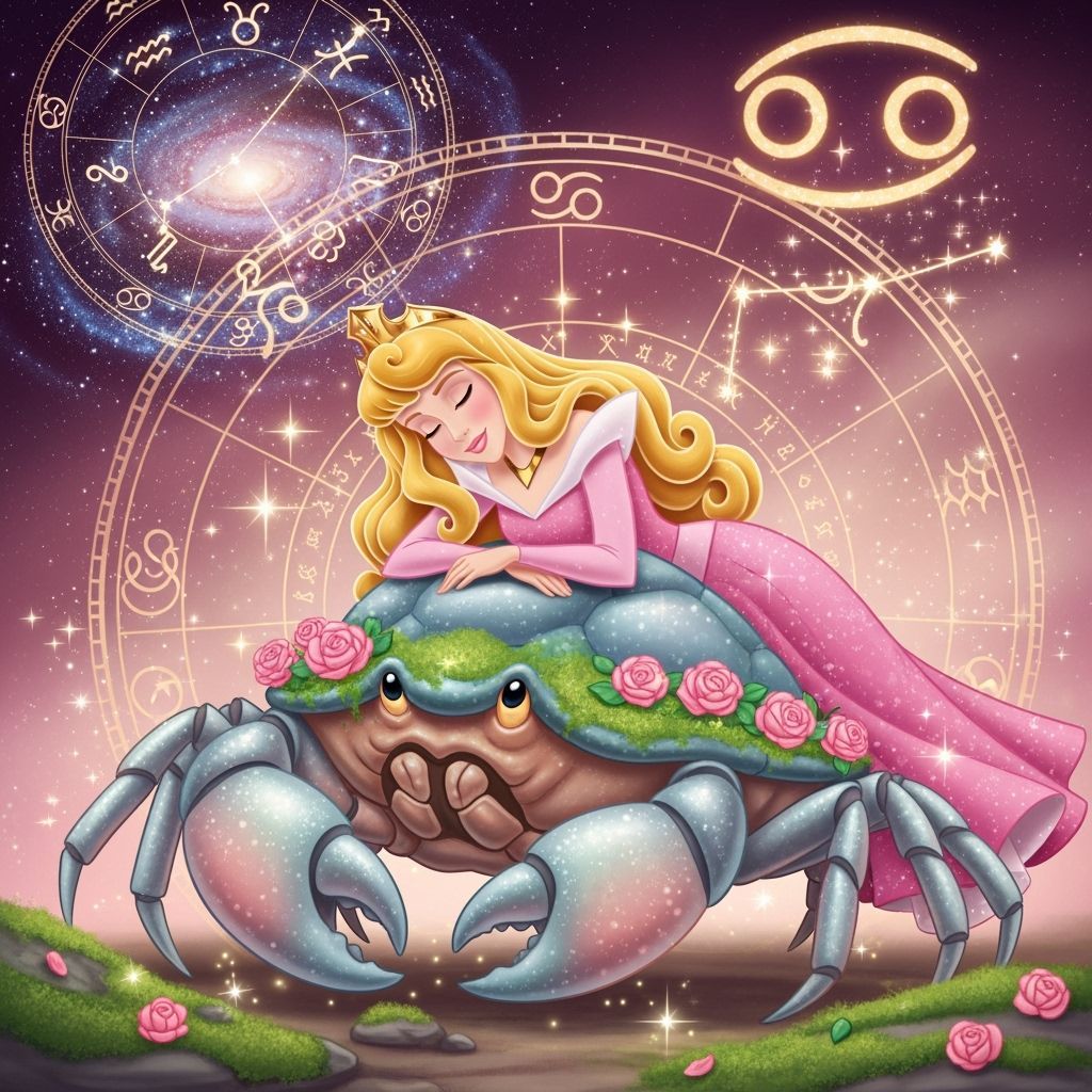 Princess Aurora as Cancer in Digital Disney Style