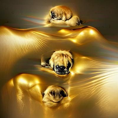 Golden Pug Portrait