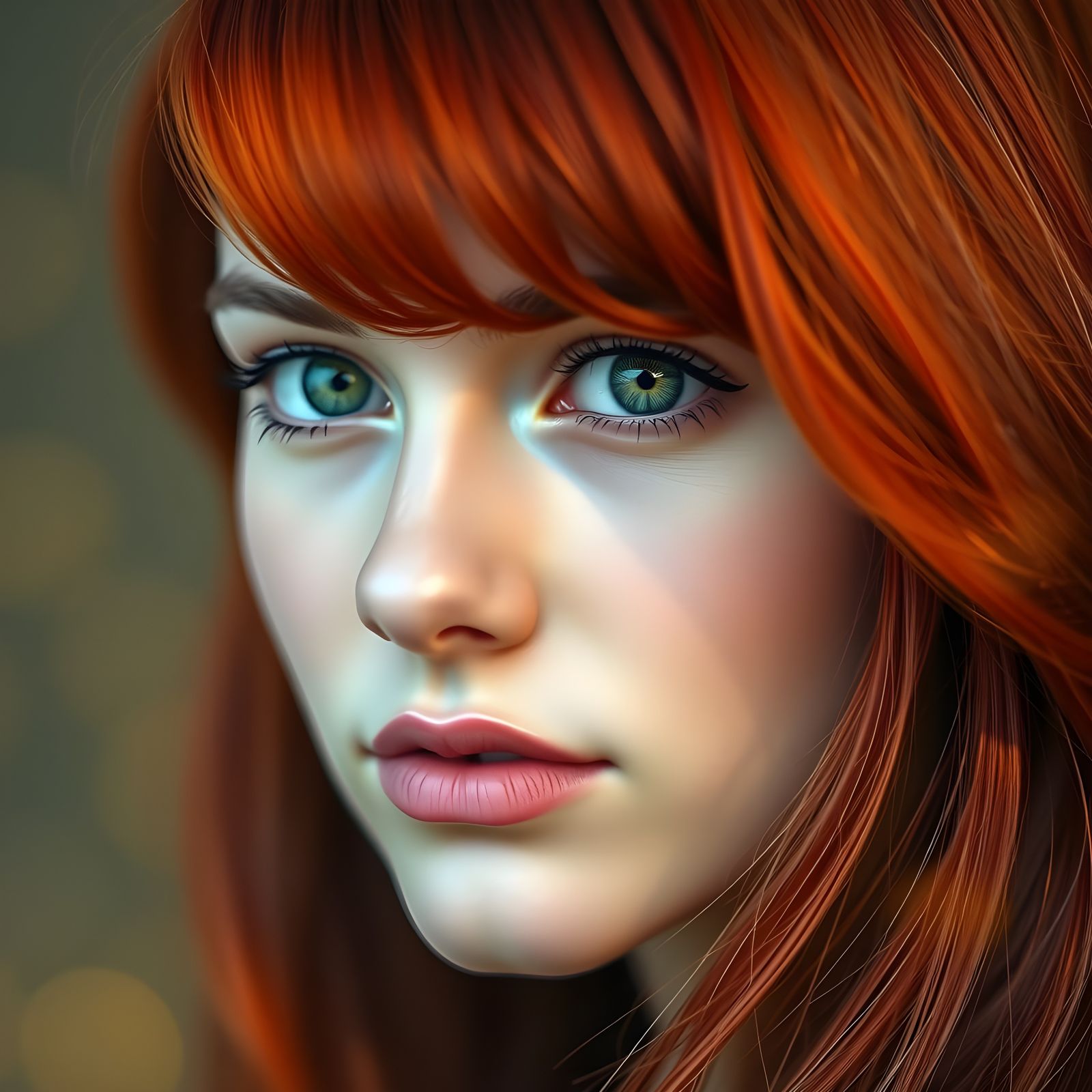 Stunning Redhead Portrait with Ethereal Golden Light