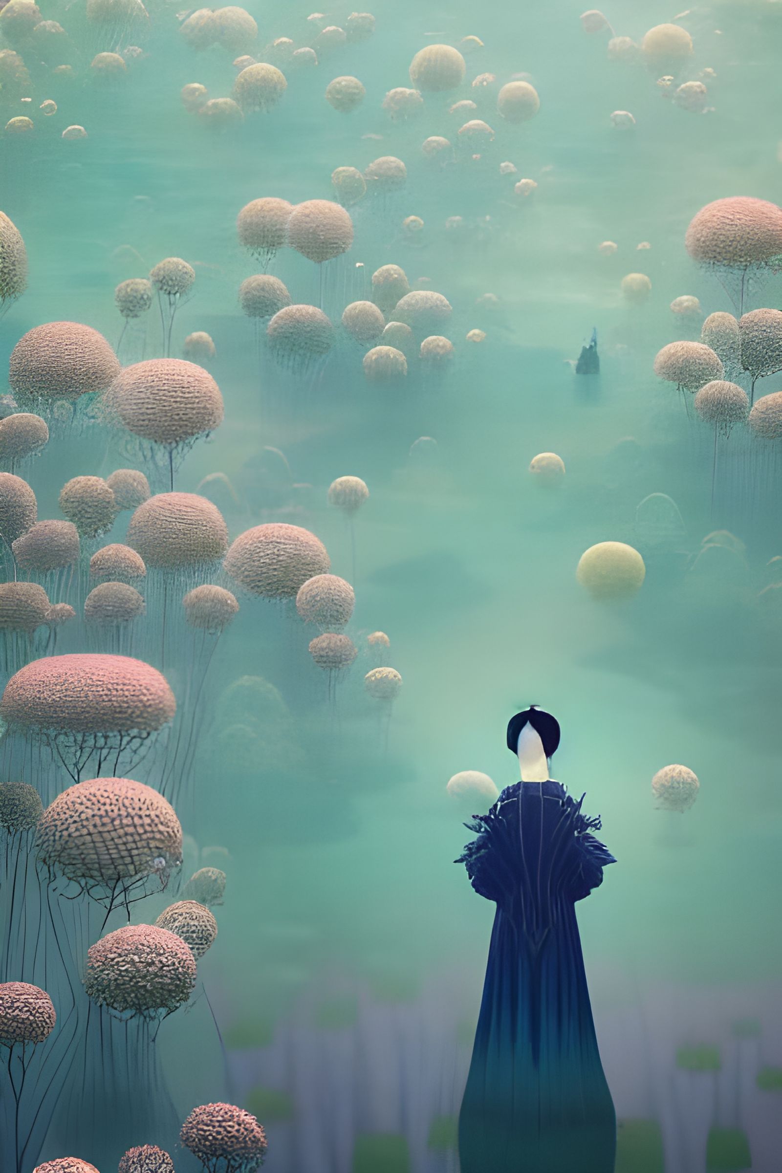 Dreamlike Flowers in Applique Needlework Style