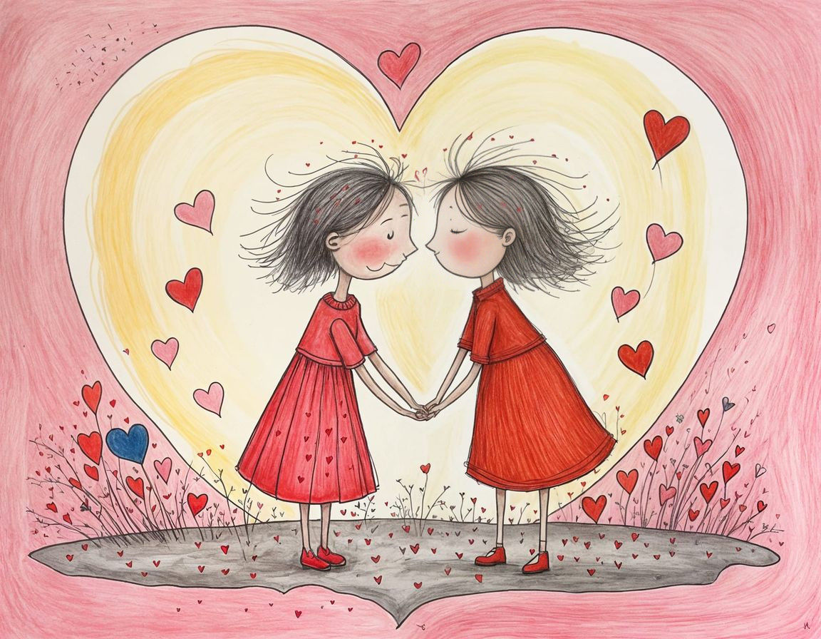 Surreal Portrait of Self Love Celebrating Valentine's Day