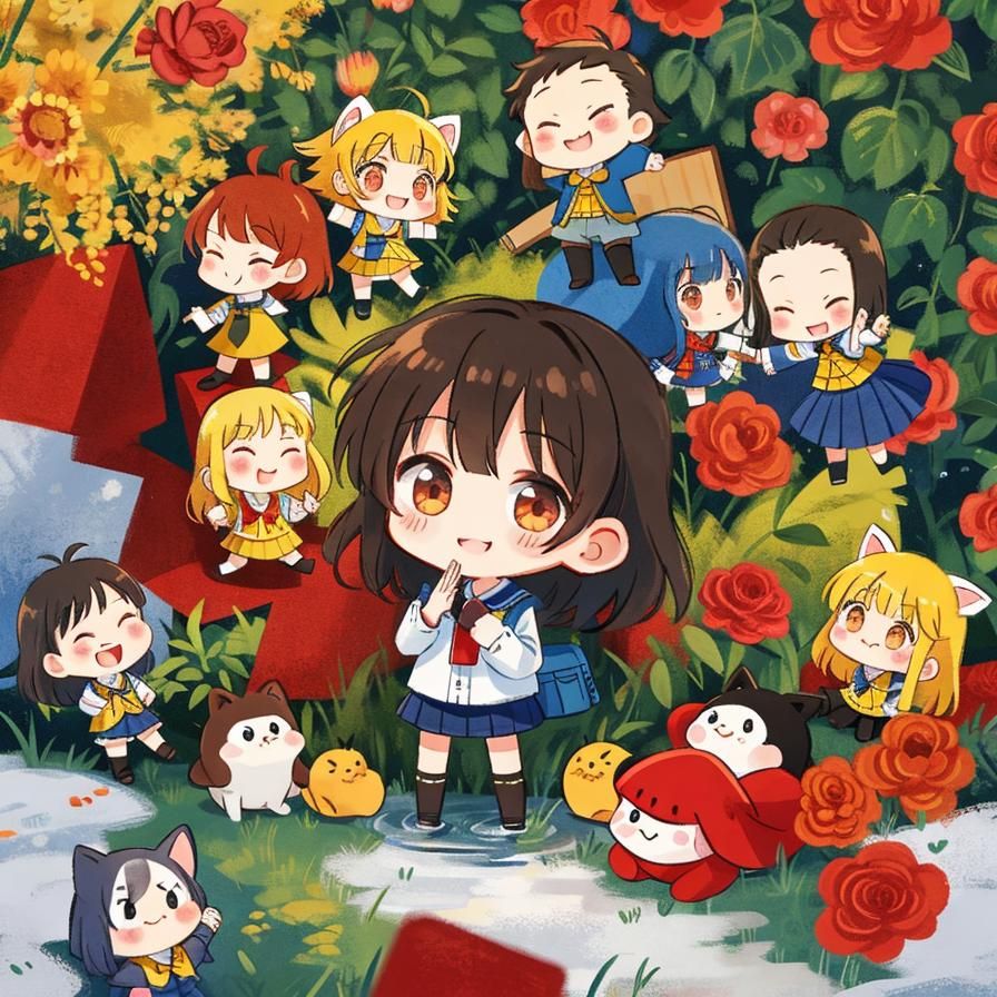 Chibi Anime Doll Full Body Figure