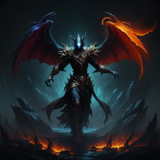 Ethereal Entity Erupts from Fiery Portal