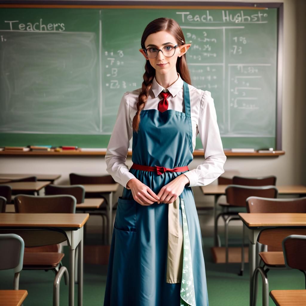 Nerdy, tall elf teacher, Ms. Sutton/ Revenge of the nerd part 10.