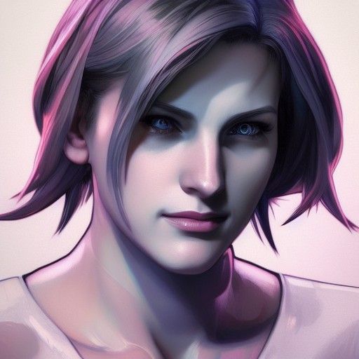 Jill Valentine Portrait in Art Nouveau Style