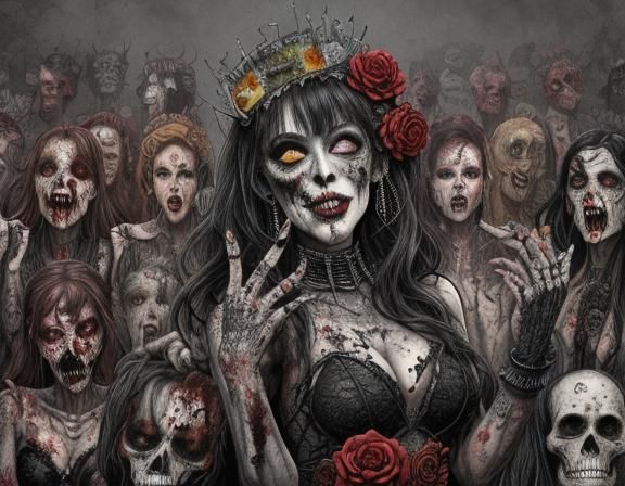 Grotesque Undead Beauties in Zombieland Comic Art