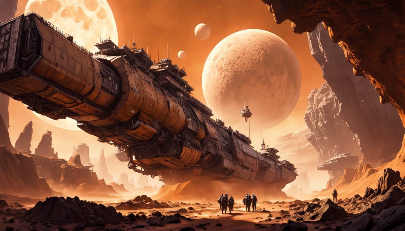 Sci-Fi Mining Colony Supply Drop